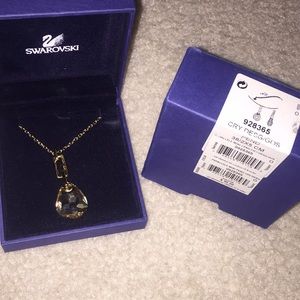 Authentic Swarovski gold necklace